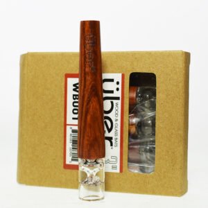 UBER WOODEN BATS WITH GLASS BOWLS 5CT / BOX