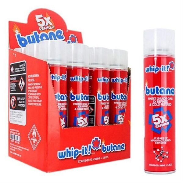 WHIP-IT BUTANE 5X LIGHTER 300 Ml X 12CT/BOX