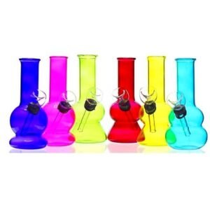 4 Inch Beaker / Dome Style Assorted Design And Colors Water Pipe Assorted (WP121A)