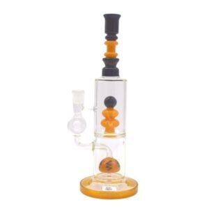 PHOENIX GLASS 13" THE NICE GOLDEN AND BLACK COLOR WATER PIPE