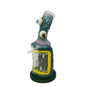 10" FANCY SKULL TEETH WATER PIPE