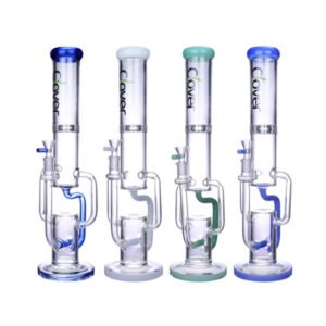 CLOVER GLASS 16.7" WATER PIPE