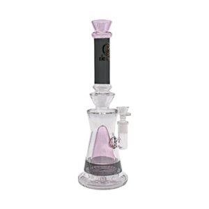 BIG B MOM 12" BLACK COATED DESIGN GLASS WATER PIPE