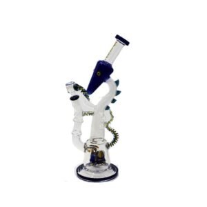 LOOKAH GLASS 16" BLUE SEAHORSE DESIGN HEAVY DUTY WATER PIPE