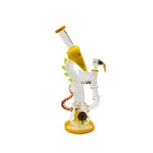 LOOKAH GLASS 16" YELLOW SEAHORSE DESIGN HEAVY DUTY WATER PIPE