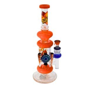 14" TATAOO GLASS FANCY COLORFULL WATER PIPE