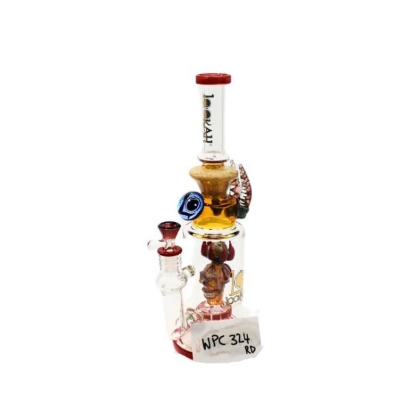 14 INCH LOOKAH GLASS SKULL DESIGN SHOWER HEAD HEAVY DUTY WATER PIPE