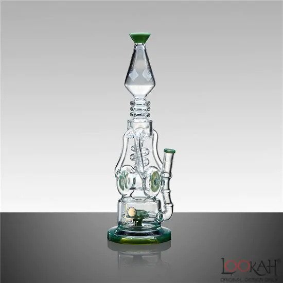 LOOKAH GLASS 18" SPRING DESIGN WITH SHOWER HEAD WATER PIPE