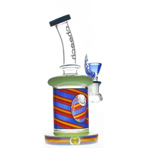 CHEECH 12" BOLINE FLAX BENT DESIGN WITH INLINE SHOWERHEAD PERC WATERPIPE