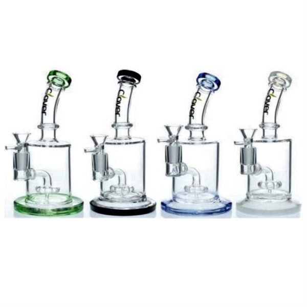 CLOVER GLASS 10 INCH SHOWER HEAD WATER PIPE (ASSORTED COLORS) "WPE276"