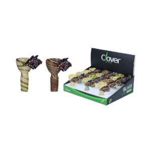 CLOVER GLASS BUTTERFLY DESIGN 14MM PREMIUM QUALITY ASSORTED COLOR BOWLS 12CT/BOX