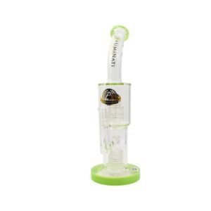 ILLUMINATI GLASS 12" DOUBLE MATRIX PERC WATER PIPE