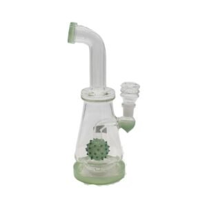 GLASS 12" ROUND DOTTED DESIGN WATER PIPE