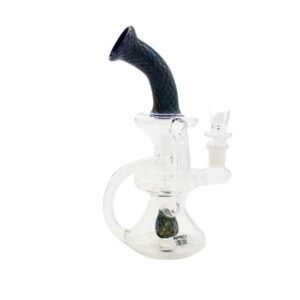 10" GLASS FANCY RECYCLER WATER PIPE