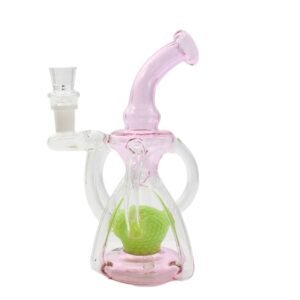 10" GLASS FANCY RECYCLER WATER PIPE