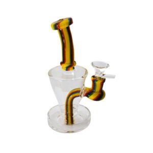 7" DIAMETER BASE FANCY COLOR PERC DESIGN WATER PIPE