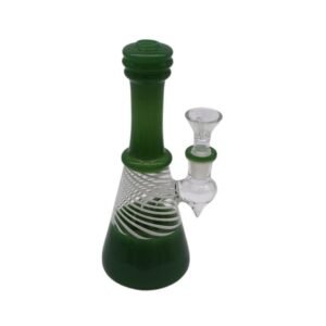 GLASS 8" FANCY COLORFULL PERC DESIGN WATER PIPE