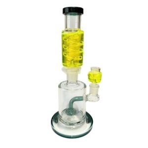12" PERK DESIGN WITH GLYCERIN COIL WATER PIPE