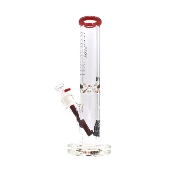 ILLUMINATI GLASS 16" STRAIGHT TUBE WITH ASH CATCHER WATER PIPE