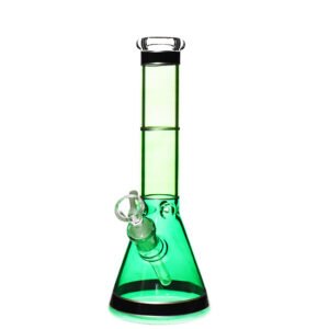 9" ROYAL LIME GREEN BOROSILICATE GLASS BEAKER WITH 14MM SLIDER ( ASSORTED)