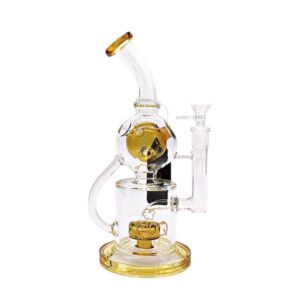 SMOQ GLASS 12" RECYCLER WATER PIPE