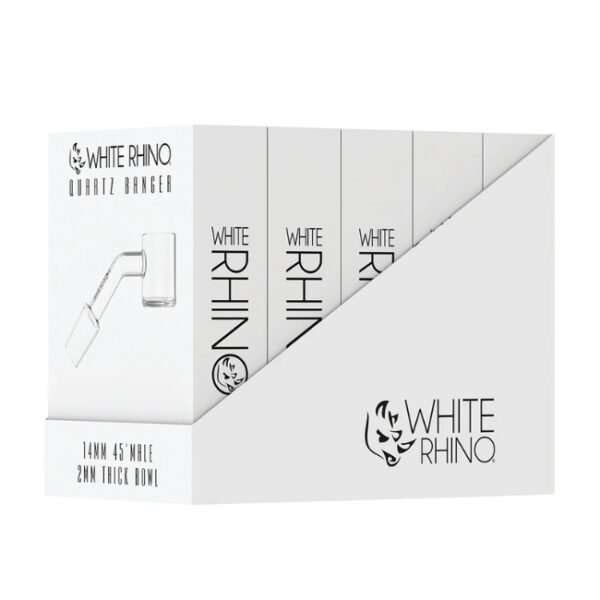WHITE RHINO 2MM THICK BOWL QUARTZ BANGER 5CT/ BOX