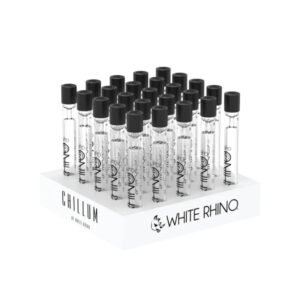 WHITE RHINO CHILLUM WITH SILICONE CAP 25CT/ BOX