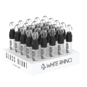WHITE RHINO GLASS BLUNT SLIDER 25CT/ BOX
