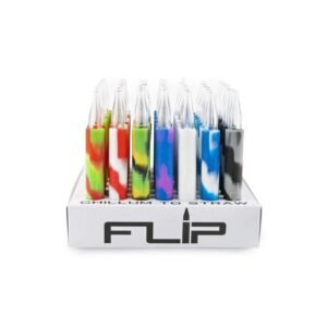 WHITE RHINO FLIP CHILLUM TO STRAW PYREX TIP 49CT DISPLAY