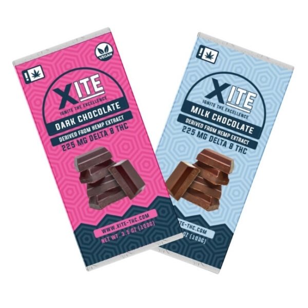 XITE DELTA 8 225MG CHOCOLATE BAR (15MG PER BREAK)