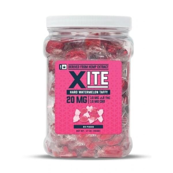 XITE DELTA 9 CHOCOLATE / TAFFY 20MG (80 PIECE / BOX) JAR