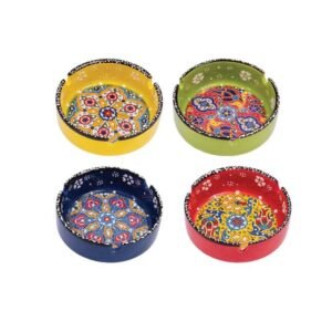 XLIT PRO HANDPAINTED CERAMIC ASHTRAY 4CT DISPLAY
