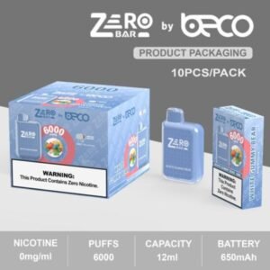 ZERO BAR BY BECO 0% DISPO (120ML) 6K PUFFS 10CT/ BOX