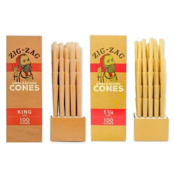 ZIG ZAG UNBLEACHED CONES (100CT)