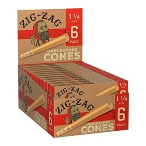 ZIG ZAG UNBLEACHED CONES (1 1/4 SIZE / 6 PACK) 24 PACKS / BOX