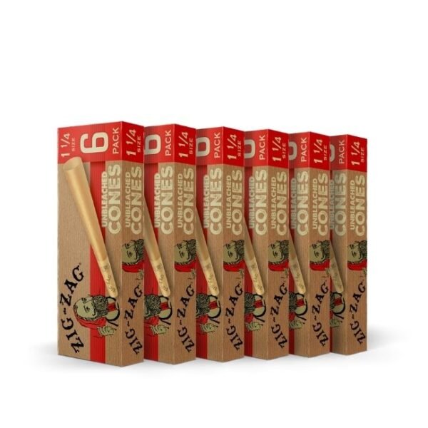 ZIG ZAG UNBLEACHED CONES 1 1/4 SIZE 6 PACK (36PK / BOX)
