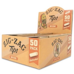 ZIG ZAG UNBLEACHED WIDE TIPS 50PACK/BOX