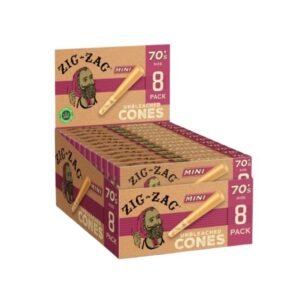 ZIG ZAG MINI 70'S SIZE CONES 18 BOXES OF 8CT  DISPLAY