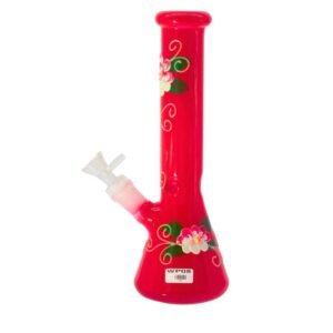 12 FLOWER DESIGN BEAKER WATER PIPE