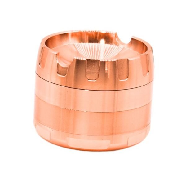 ROUND METAL 63MM GRINDER WITH BUILT IN ASHTRAY