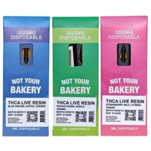 NOT YOUR BAKERY THCA LIVE RESIN 3GM DISPOSABLE 10CT/ BOX