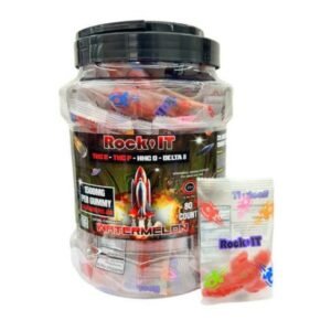 ROCK IT THC-B + THC-P + HHC-O + DELTA 8 1500MG PER GUMMY 80CT/JAR 120,000MG/JAR