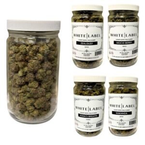 WHITE LABEL LUXURY EXOTIC THCA 4OZ (112GM) FLOWER JAR