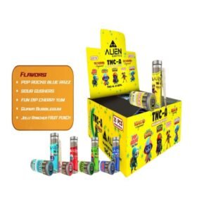 ALIEN THC-A DIAMOND INFUSED (YELLOW) MINI 0.5G PRE ROLLED ASSORTED FLAVOR JOINT 25CT/ BOX