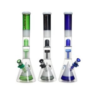 PHOENIX STAR 18 INCHES 8 ARMS PERC BEAKER BASE GLASS WATER PIPE