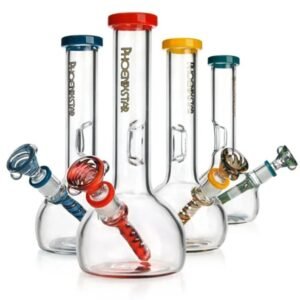 PHOENIX STAR GLASS 8" HIGH-QUALITY ROUND BEAKER WATERPIPE