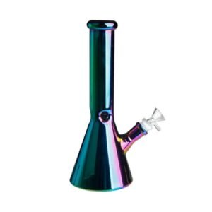 PHOENIX STAR ELECTROPLATE GRADIENT GLASS WATER PIPE WITH ICE CATCHER