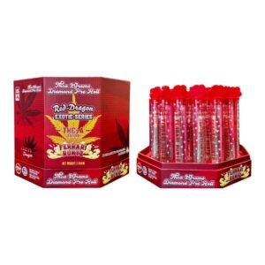 RED DRAGON EXOTIC THC-A DIAMONDS 2 GRAMS SINGLE TUBE PRE ROLL 25CT/DISPLAY