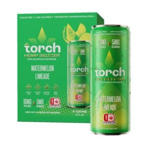 TORCH HEMP SELTZER DRINK 10MG THC + 5MG CBD (12OZ 355ML/ CAN) 4CT/ BOX