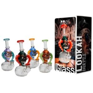 LOOKAH GLASS 8'' GHOST FACE FANCY WATER PIPE